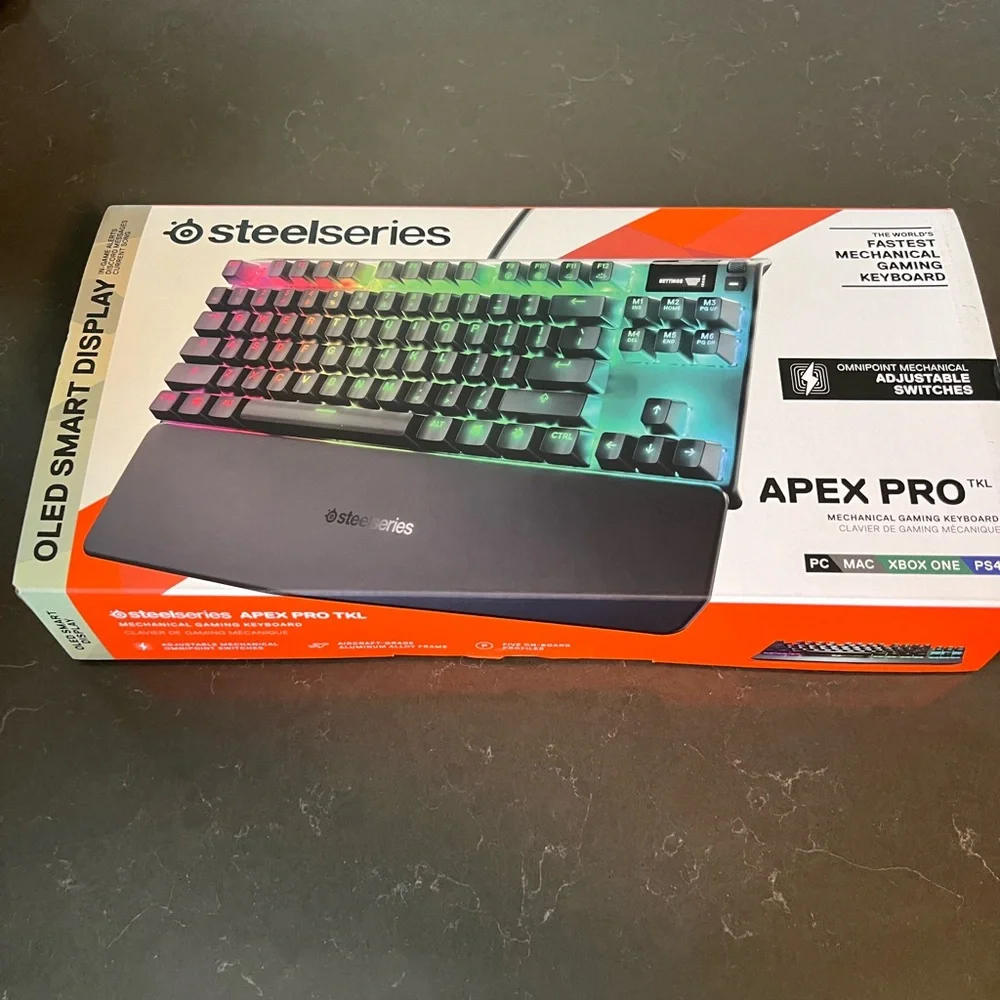 Steel Series Apex Pro TKL mechanical gaming keyboard, model no k8-00012